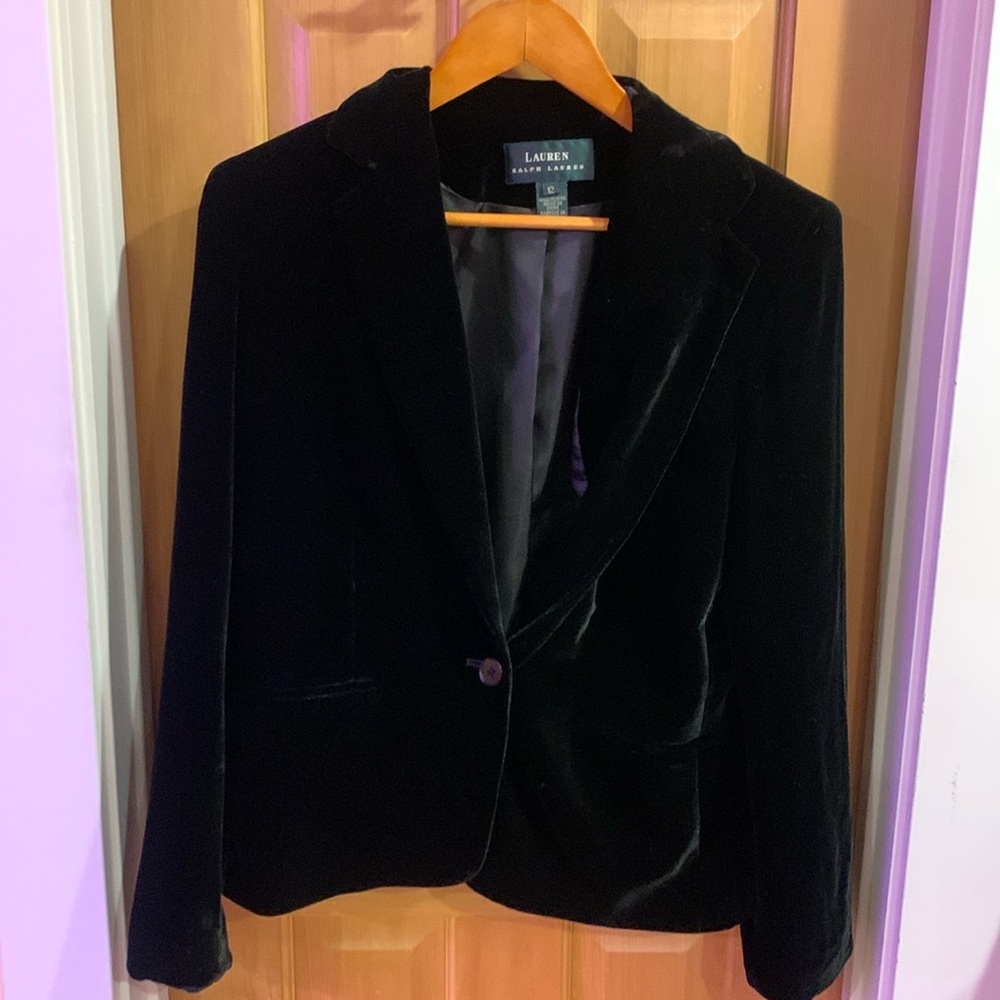 Ralph Lauren faux velvet Blazer 12